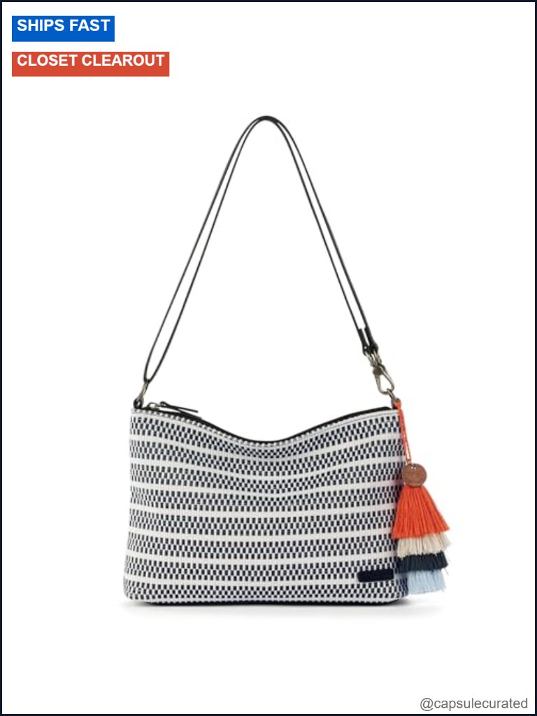 Convertible Crossbody Purse 3-In-1 Handbag Woven Shoulder Bag Clutch Travel